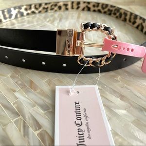 New Juicy Couture Chain Buckle Reversible belt M/L